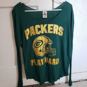 Drapey Long-Sleeve Green Bay Packers Shirt